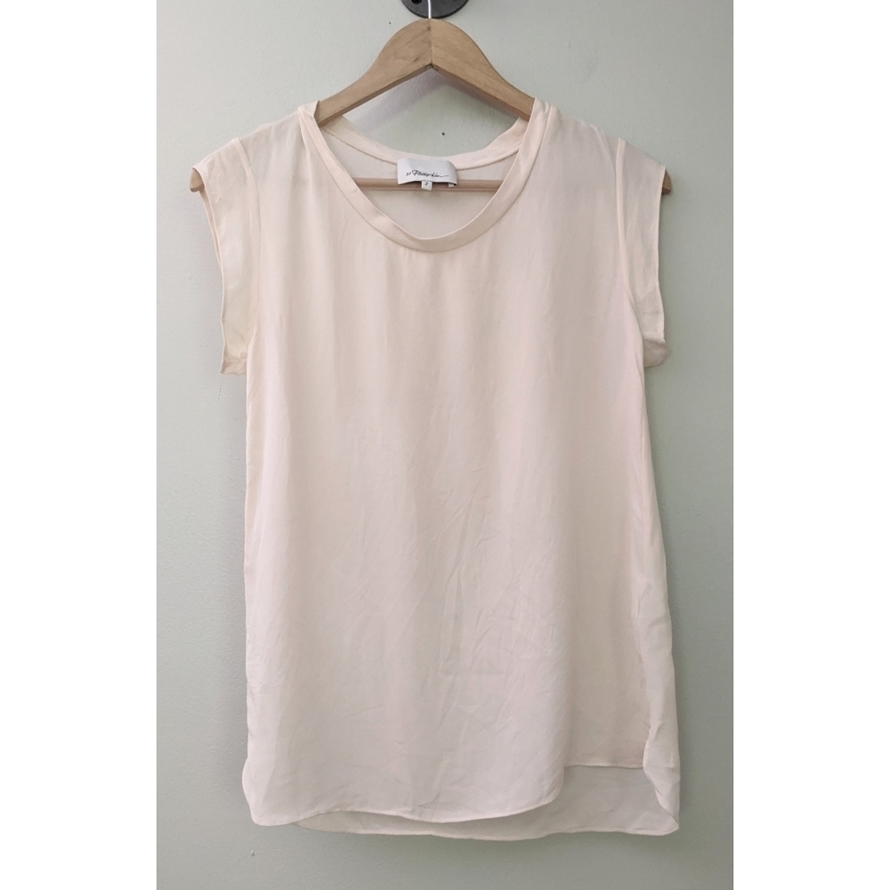 3.1 Phillip Lim 100% Silk Pale Pink Top Size 2